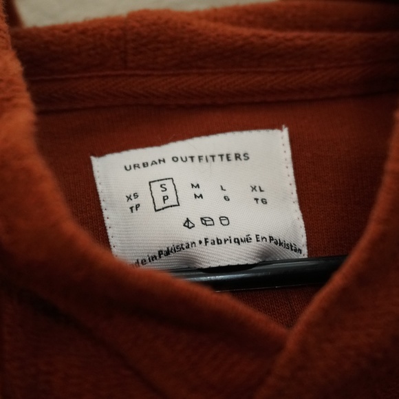 Urban Outfitters Hoodie Sweatshirt Small Orange - Picture 5 of 5